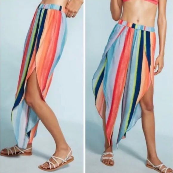 Anthropologie Pants - Anthropologie Carla Weeks Rainbow Tulip Harem Boho Pants Large